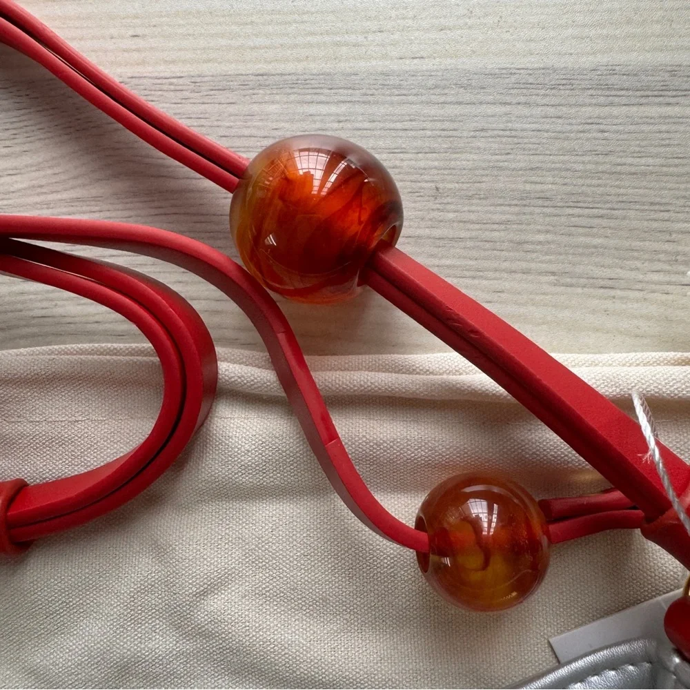 Jacquemus Le Bisou Perle Leather Silver Shoulder Bags - Picture 4 of 8